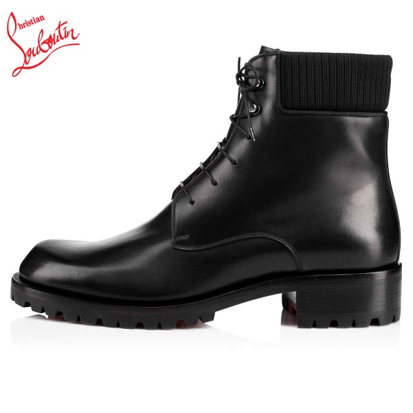 Christian Louboutin Boots Trapman Flat 20 mm Leather Black Men