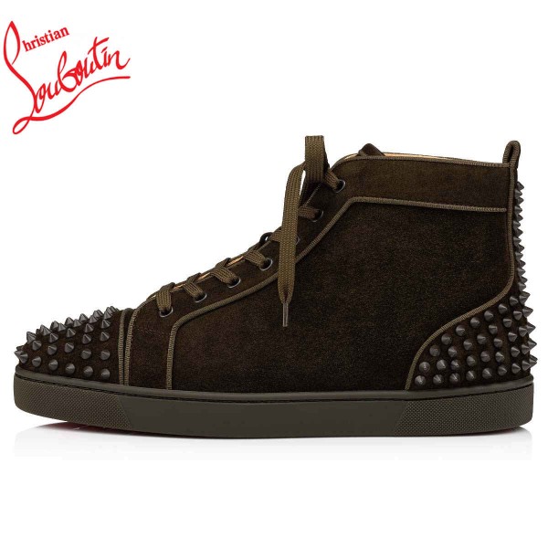 Christian Louboutin Sneakers Lou Spikes 2 Flat Calf Alpino Men